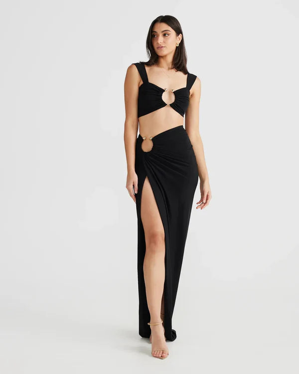 Saphielle Cut-Out Maxi Skirt Set
