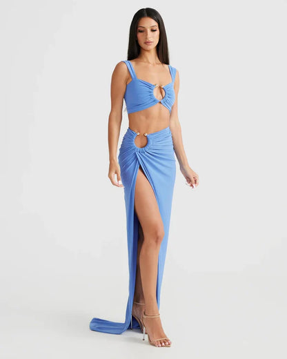 Saphielle Cut-Out Maxi Skirt Set