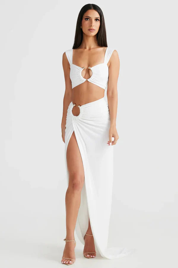 Saphielle Cut-Out Maxi Skirt Set